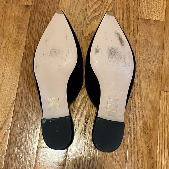 J. Crew Black Pointed Toe Mary Jane Mules in Suede - Picture 3 of 5